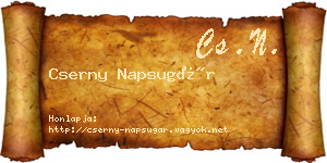 Cserny Napsugár névjegykártya